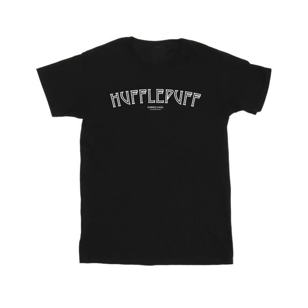 Harry Potter T-shirt i bomull med Hufflepuff-logga för flickor