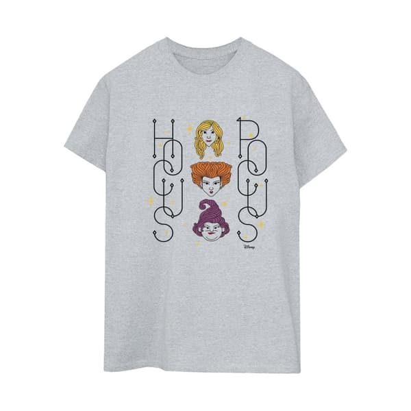 Disney Pojkvänströja i bomull - dam/dam Hocus Pocus Faces Sports Grey XL