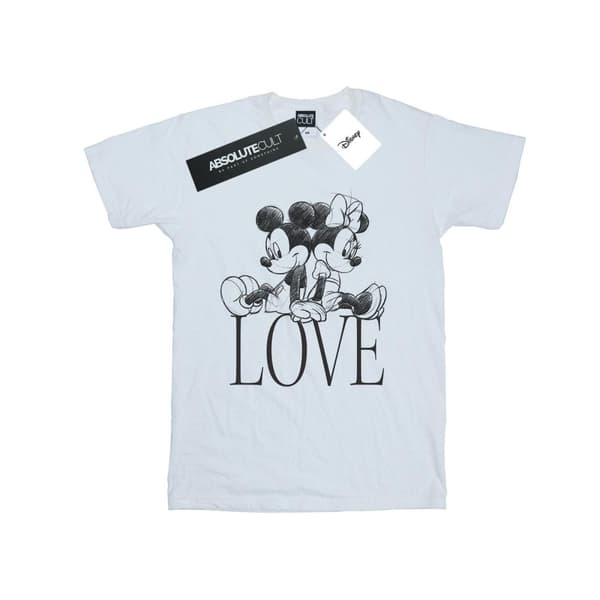 Disney Boys Mickey And Minnie Mouse Love T-Shirt White 7-8 Years