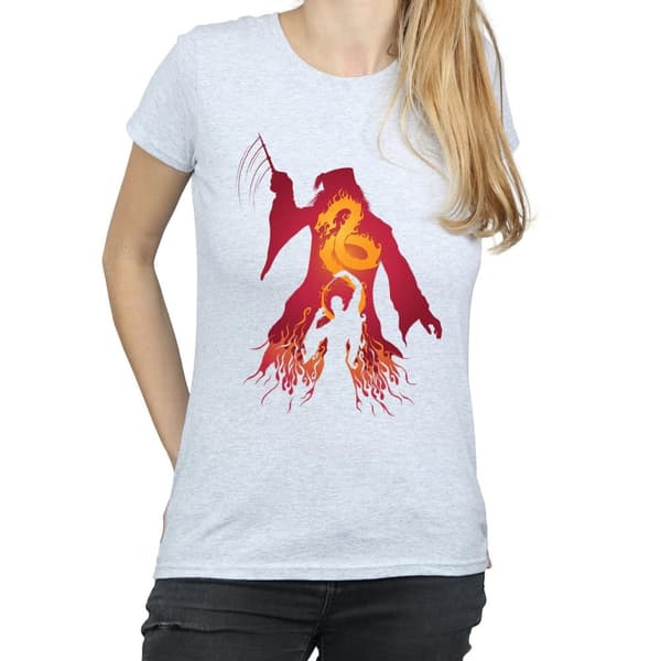 Harry Potter Womens/Ladies Dumbledore Silhouette Cotton T-Shirt