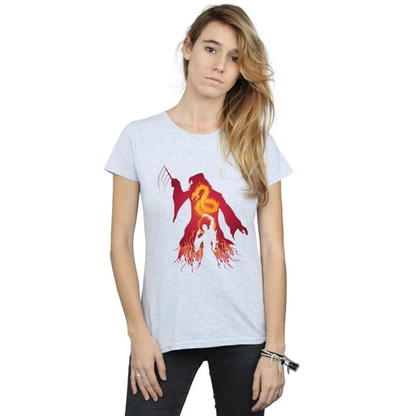 Harry Potter Womens/Ladies Dumbledore Silhouette Cotton T-Shirt