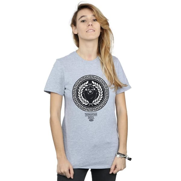 Looney Tunes Dam/Tjej - Taz Greek Circle Boyfriend T-shirt i bomull
