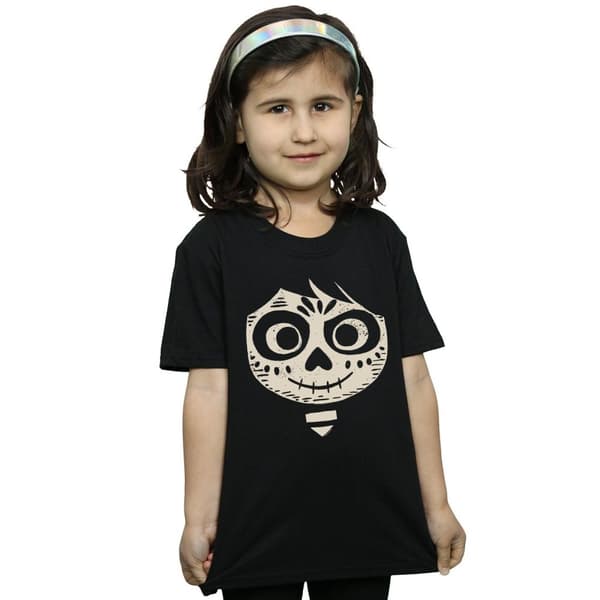 Disney Girls Coco Miguel Skeleton Face Cotton T-Shirt
