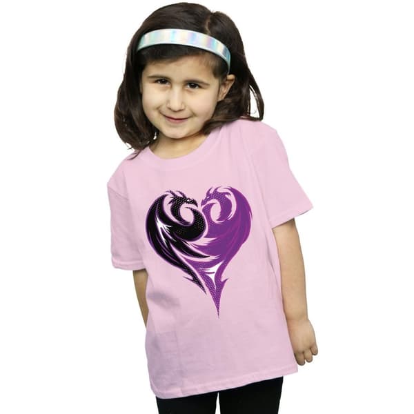 Disney Girls The Descendants T-shirt i bomull med drakhjärta