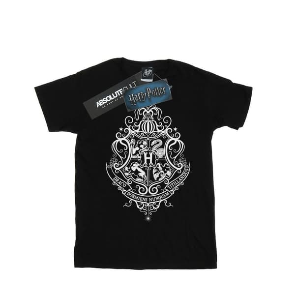 Harry Potter Girls Hogwarts Draco Dormiens Crest Cotton T-Shirt