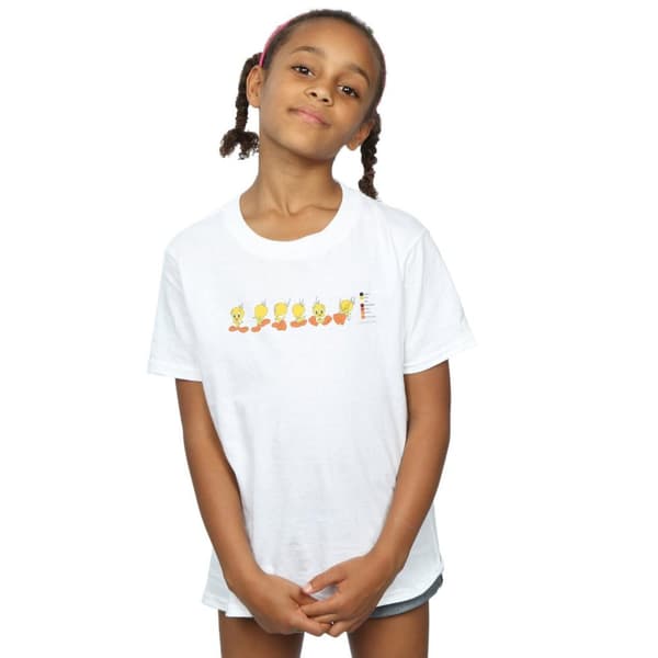 Looney Tunes Girls Tweety Pie Colour Code Cotton T-Shirt