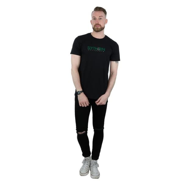 Harry Potter Mens Slytherin Text T-Shirt