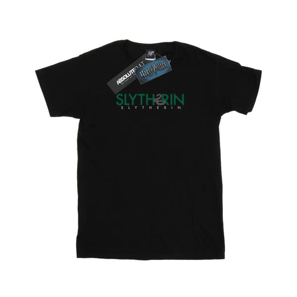 Harry Potter Mens Slytherin Text T-Shirt