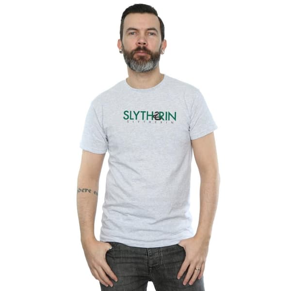 Harry Potter Mens Slytherin Text T-Shirt