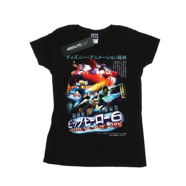 Disney Dam/Tjej Big Hero 6 Anime Cover Bomulls-T-shirt