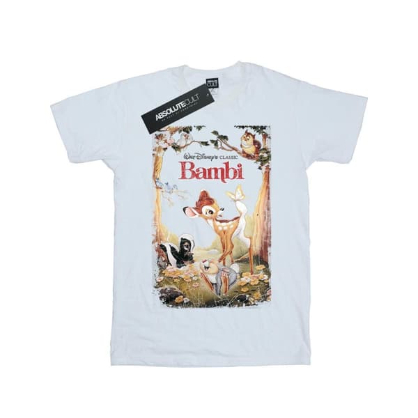 Disney Girls Bambi Retro Poster Cotton T-Shirt