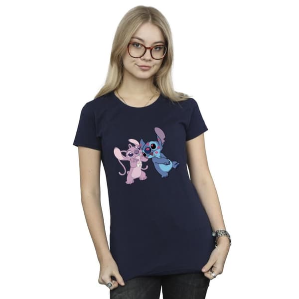 Disney Dam/Tjej Lilo & Stitch Kisses T-shirt i bomull