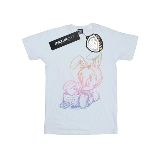 Looney Tunes Womens/Ladies Tweety Pie Easter Egg Sketch Cotton Boyfriend T-Shirt