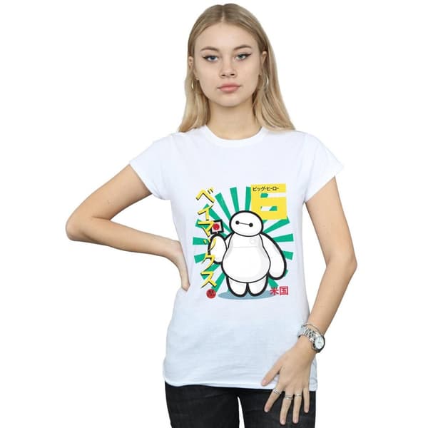 Disney Womens/Ladies Big Hero 6 Baymax Lollypop Cotton T-Shirt