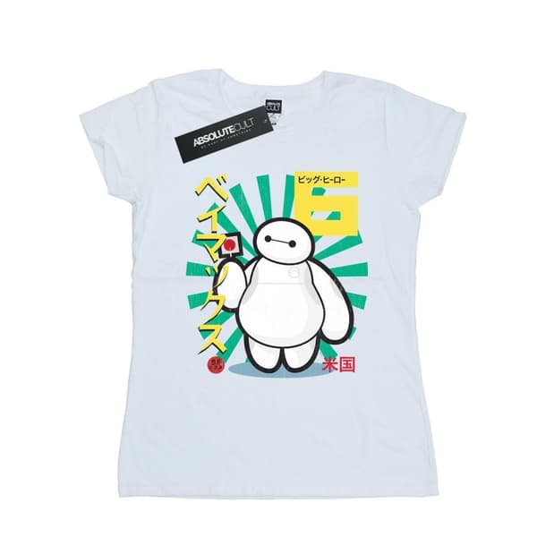 Disney Womens/Ladies Big Hero 6 Baymax Lollypop Cotton T-Shirt