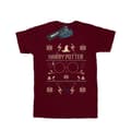 Miniatyrbillede 1 af 3: Harry Potter Womens/Ladies Christmas Pattern Cotton Boyfriend T-Shirt