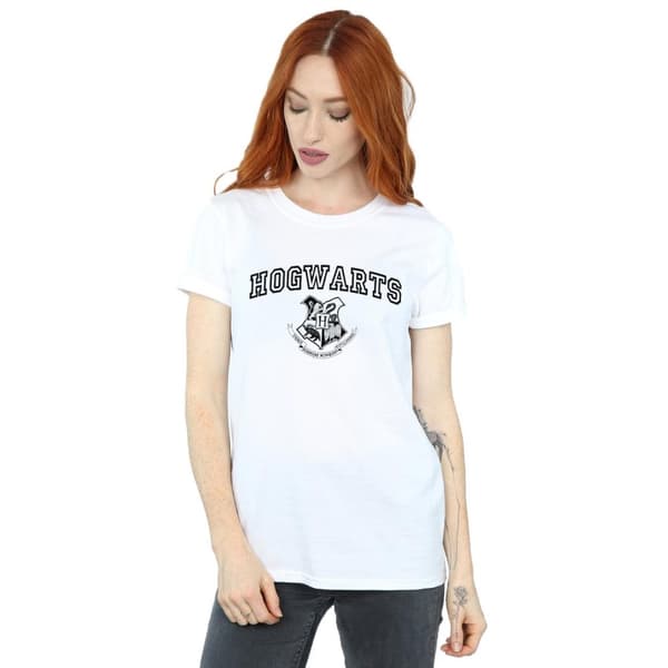 Harry Potter Womens/Ladies Hogwarts Crest Cotton Boyfriend T-Shirt