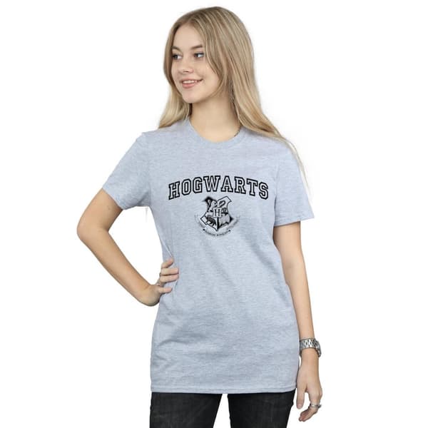 Harry Potter Womens/Ladies Hogwarts Crest Cotton Boyfriend T-Shirt