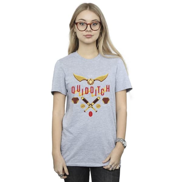 Harry Potter Quidditch - dam/dam Golden Snitch - pojkvänströja i bomull