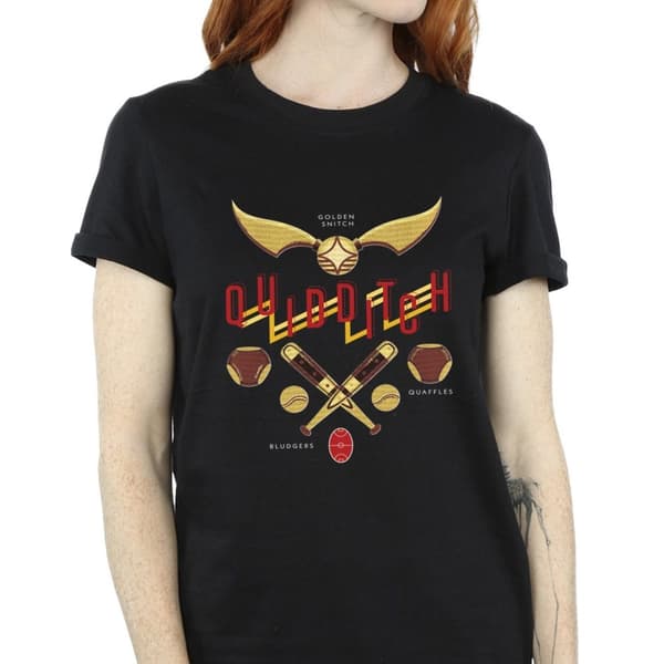 Harry Potter Womens/Ladies Quidditch Golden Snitch Cotton Boyfriend T-Shirt