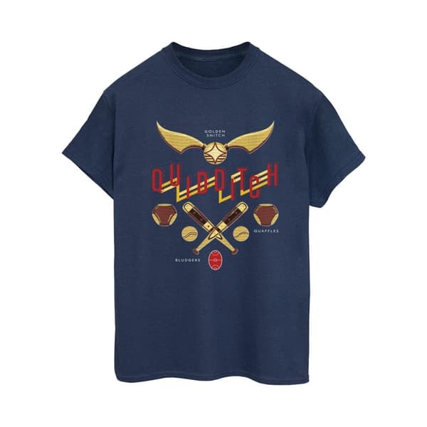 Harry Potter Quidditch - dam/dam Golden Snitch - pojkvänströja i bomull