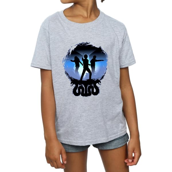 Harry Potter Girls Attack Silhouette Cotton T-Shirt