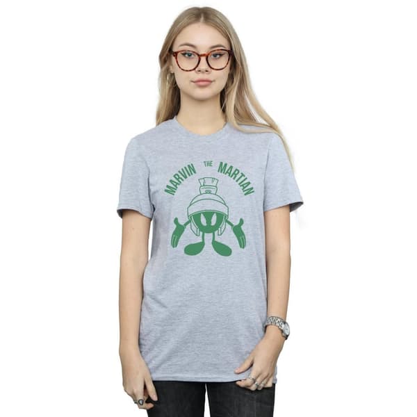 Looney Tunes Womens/Ladies Marvin The Martian Large Head Cotton Boyfriend T-Shirt