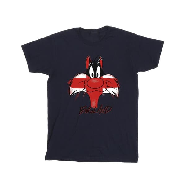 Looney Tunes Boys Sylvester England Face T-Shirt