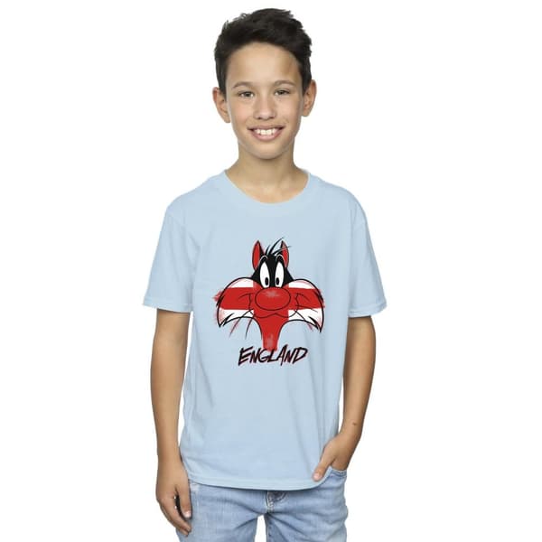 Looney Tunes Boys Sylvester England Face T-Shirt