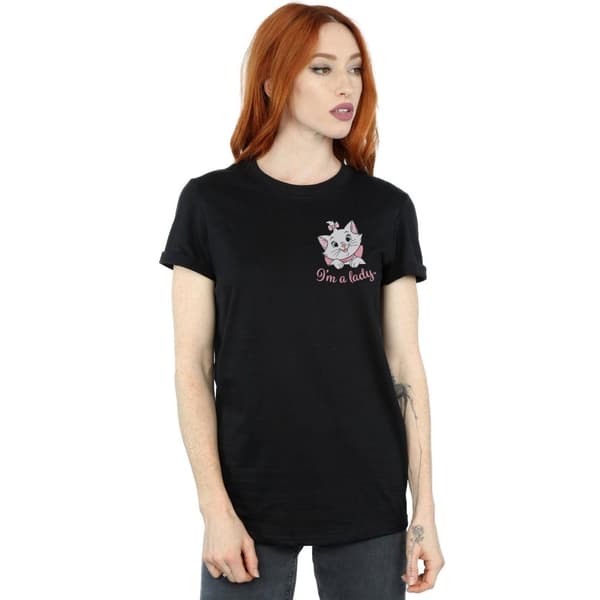 Disney Womens/Ladies Aristocats Marie I´m A Lady Breast Print Cotton Boyfriend T-Shirt