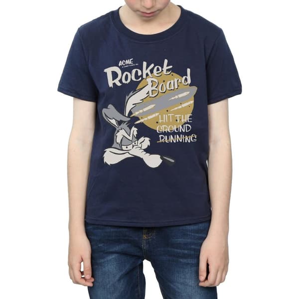 Looney Tunes Wile E Coyote Rocket Board T-shirt för pojkar