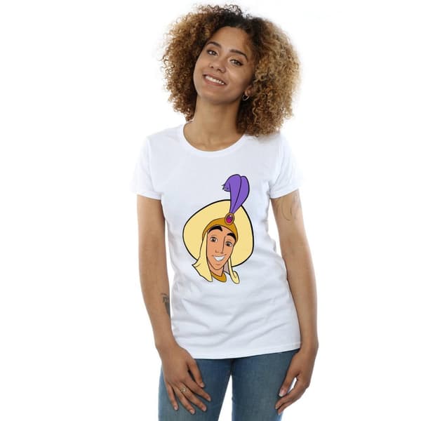 Disney Womens/Ladies Aladdin Prince Ali Face Cotton T-Shirt