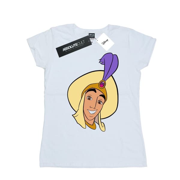 Disney Dam/Tjej - Aladdin Prince Ali Face - Bomulls-T-shirt White S