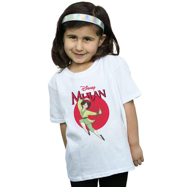 Disney Girls Mulan Dragon Circle Cotton T-Shirt