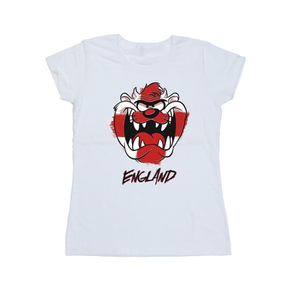Looney Tunes Womens/Ladies Taz England Face Cotton T-Shirt
