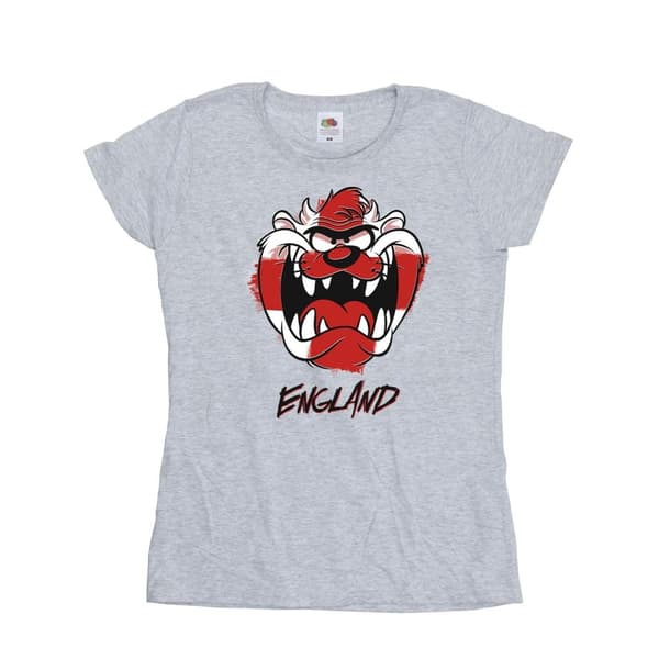 Looney Tunes Womens/Ladies Taz England Face Cotton T-Shirt