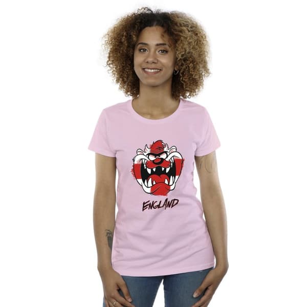 Looney Tunes Womens/Ladies Taz England Face Cotton T-Shirt