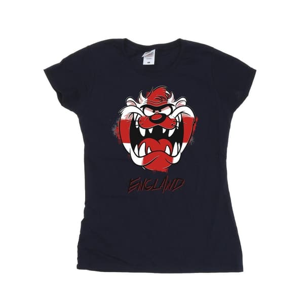Looney Tunes Womens/Ladies Taz England Face Cotton T-Shirt