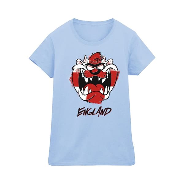 Looney Tunes Taz England Face - bomulls-T-shirt för damer/kvinnor