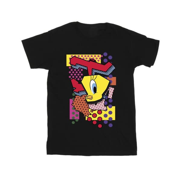 Looney Tunes Girls Tweety Pop Art Cotton T-Shirt