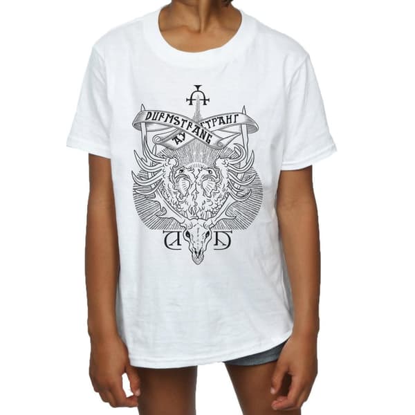 Harry Potter Girls Durmstrang Institute Crest Cotton T-Shirt