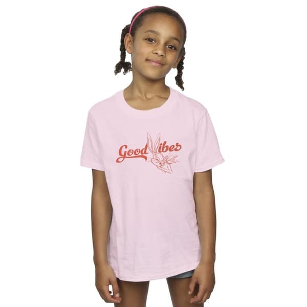 Looney Tunes T-shirt i bomull för flickor Bugs Bunny Good Vibes