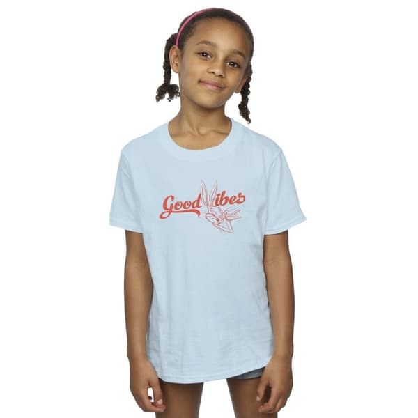 Looney Tunes T-shirt i bomull för flickor Bugs Bunny Good Vibes