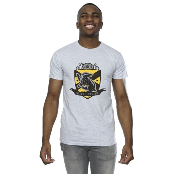 Harry Potter T-shirt med Hufflepuff-märke på bröstet för herrar