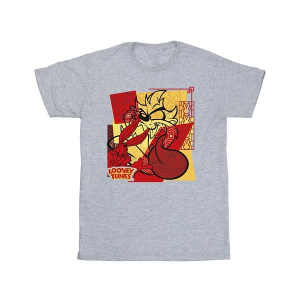 Looney Tunes Girls Taz Bugs Rabbit New Year Cotton T-Shirt