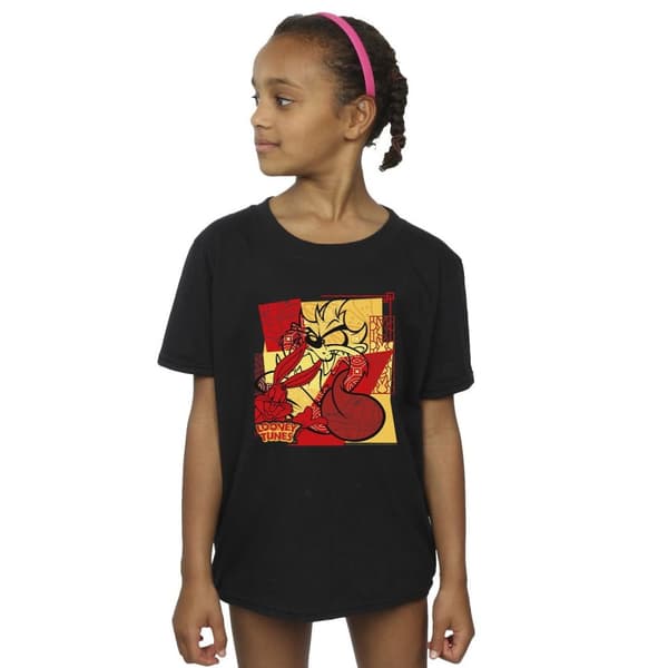Looney Tunes Girls Taz Bugs Rabbit New Year Cotton T-Shirt