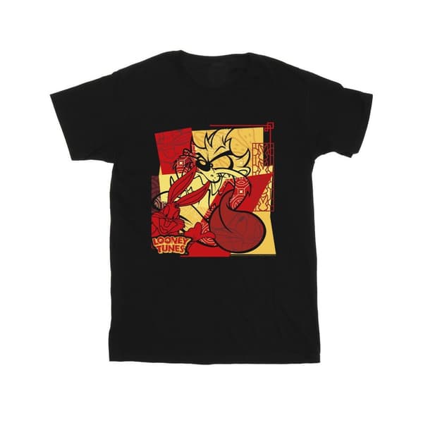 Looney Tunes Girls Taz Bugs Rabbit New Year Cotton T-Shirt