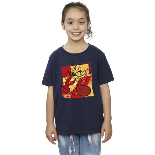 Looney Tunes Girls Taz Bugs Rabbit New Year Cotton T-Shirt