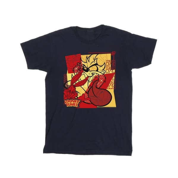 Looney Tunes Girls Taz Bugs Rabbit New Year Cotton T-Shirt