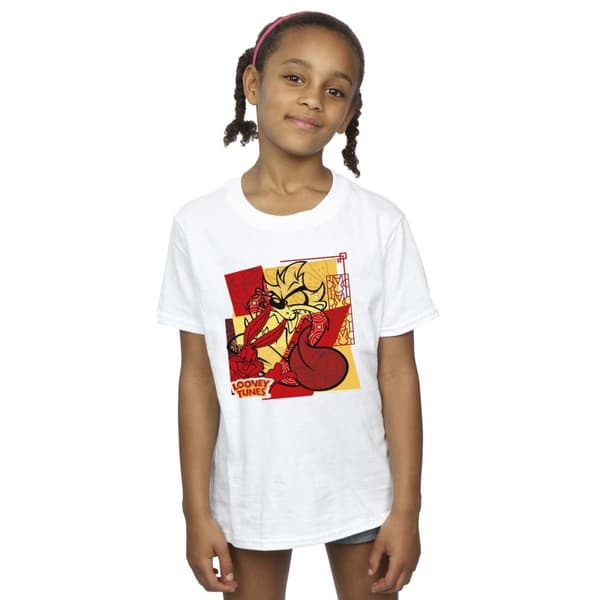 Looney Tunes Girls Taz Bugs Rabbit New Year Cotton T-Shirt